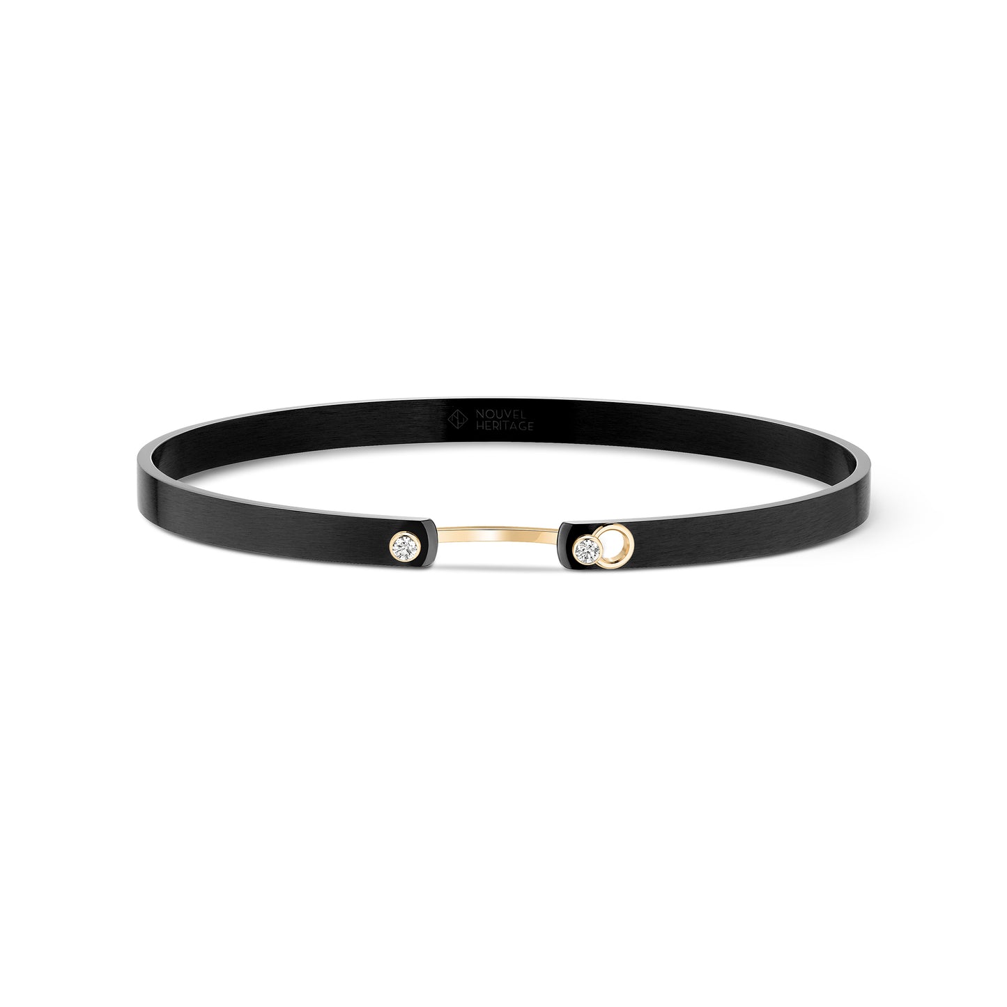Midnight in Manhattan Bangle with Yellow Gold