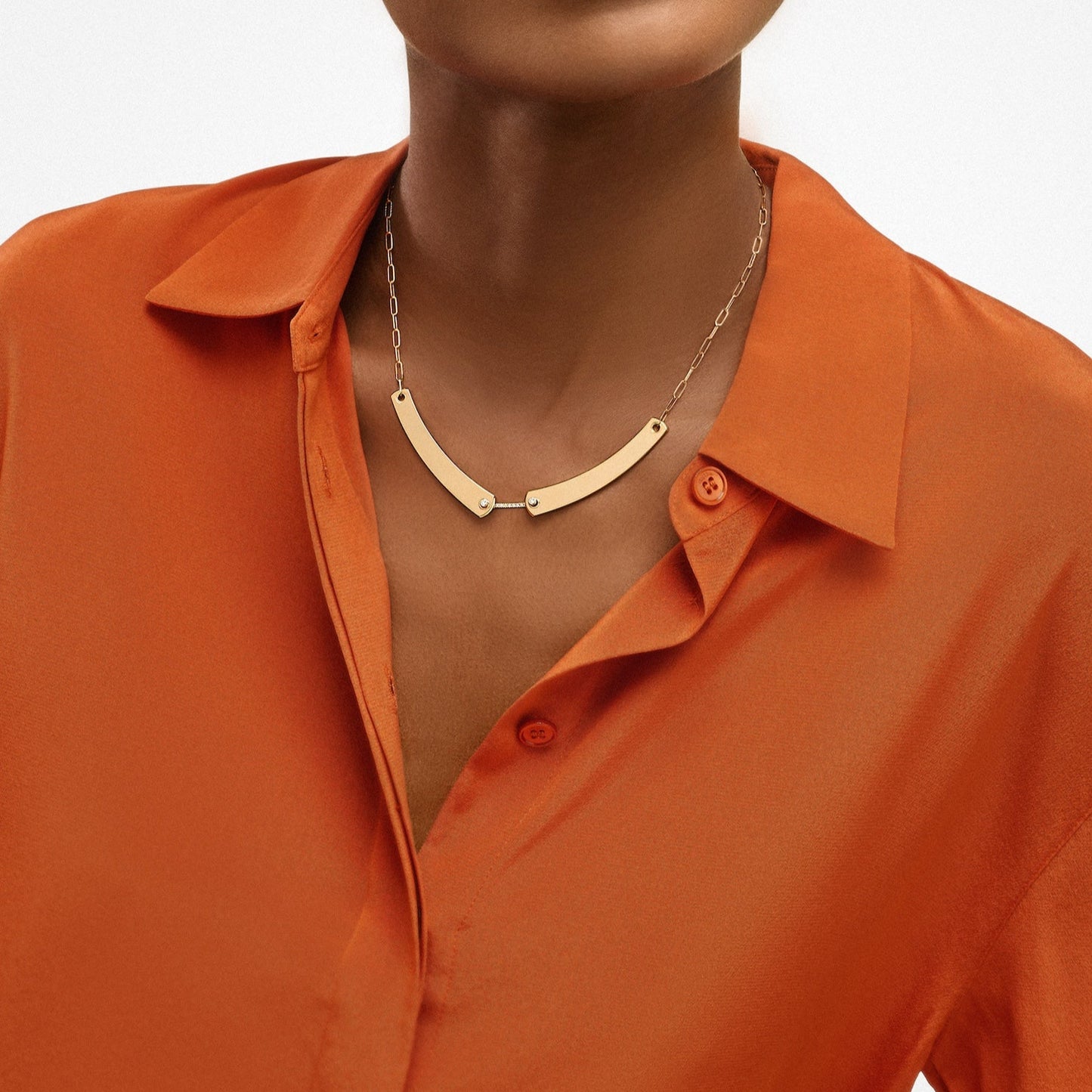 Business Meeting Necklace in Yellow Gold