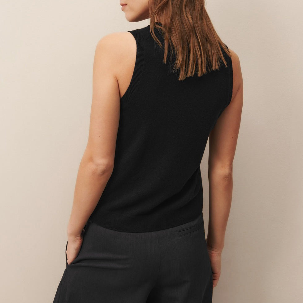Jenny's Cashmere Tank in Black