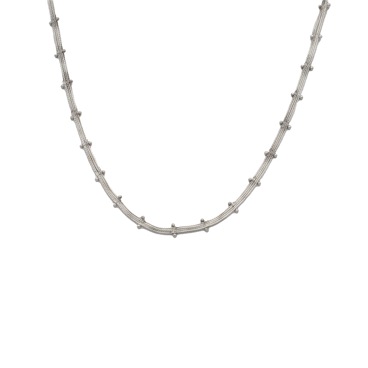 Sterling silver toggle closure Length: 16" Made in New York City NK721SS