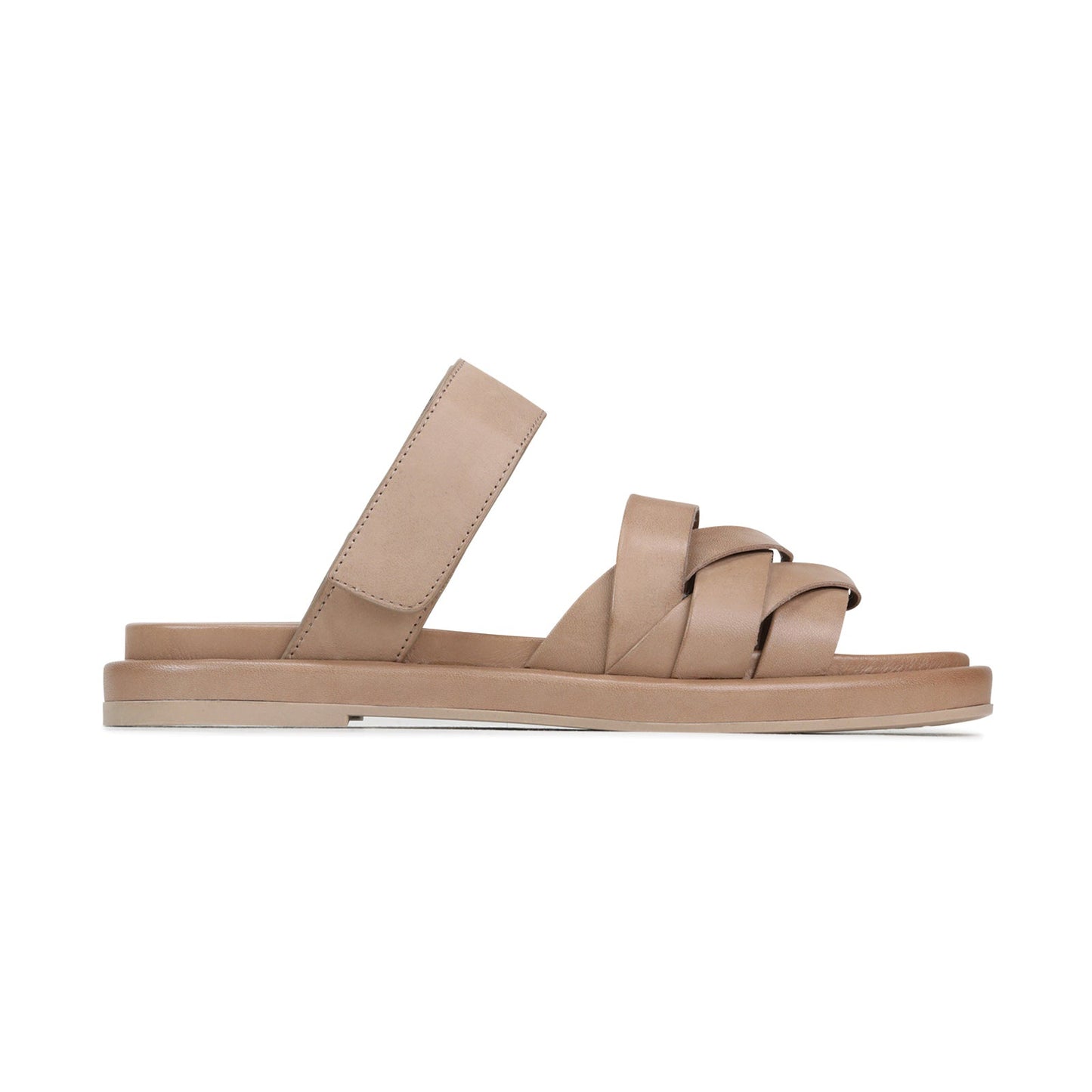 Oriana Leather Sandal in Taupe
