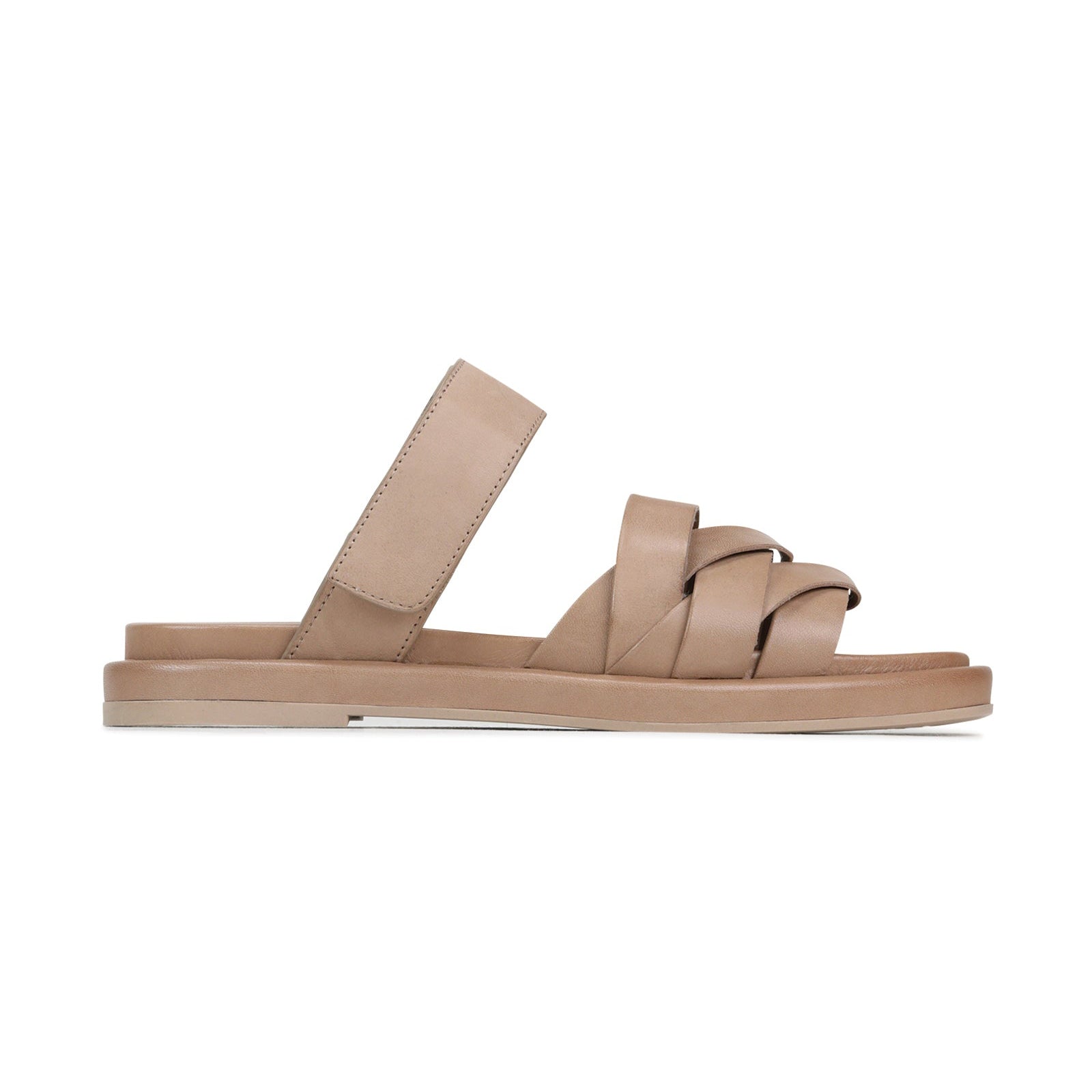 Oriana Leather Sandal in Taupe