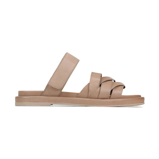 Oriana Leather Sandal in Taupe