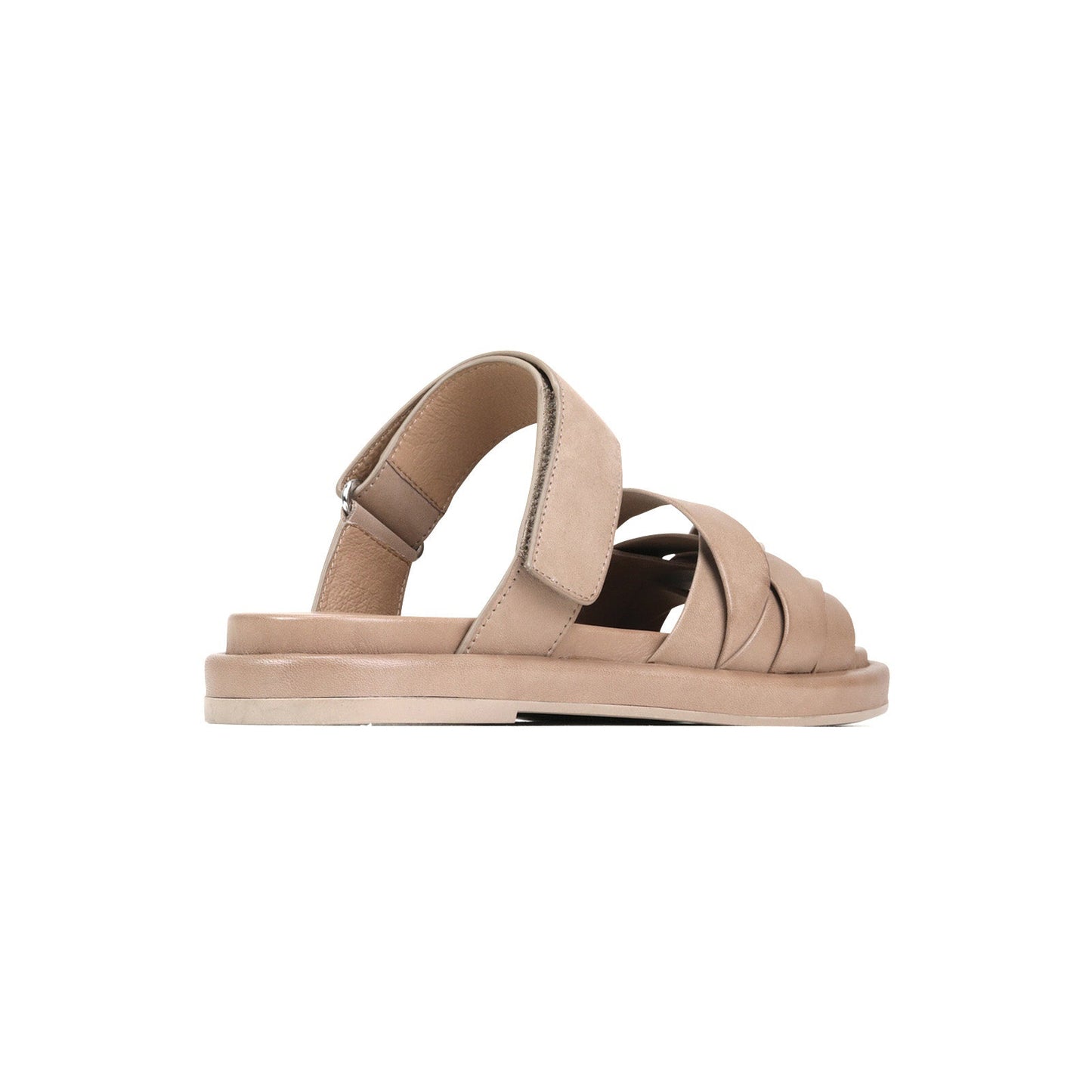 Oriana Leather Sandal in Taupe