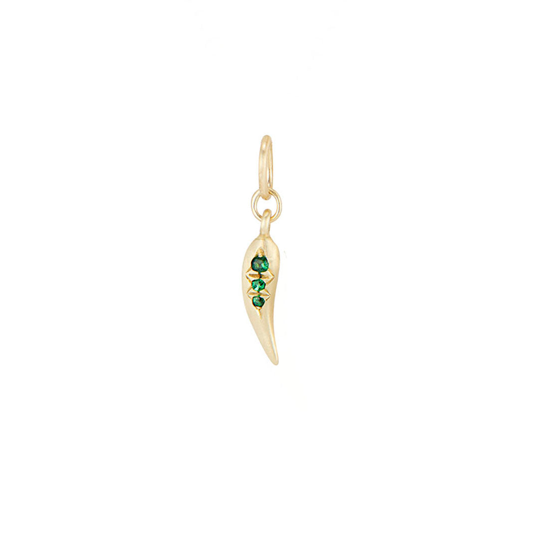 Lil Chili Pendant in 10K Yellow Gold with Tsavorite