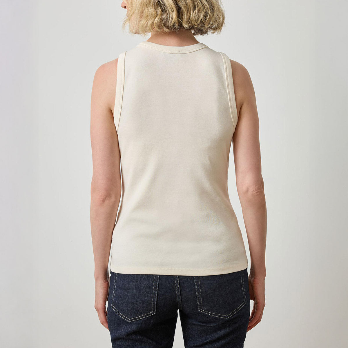 Jewel Neck Tank in Rope