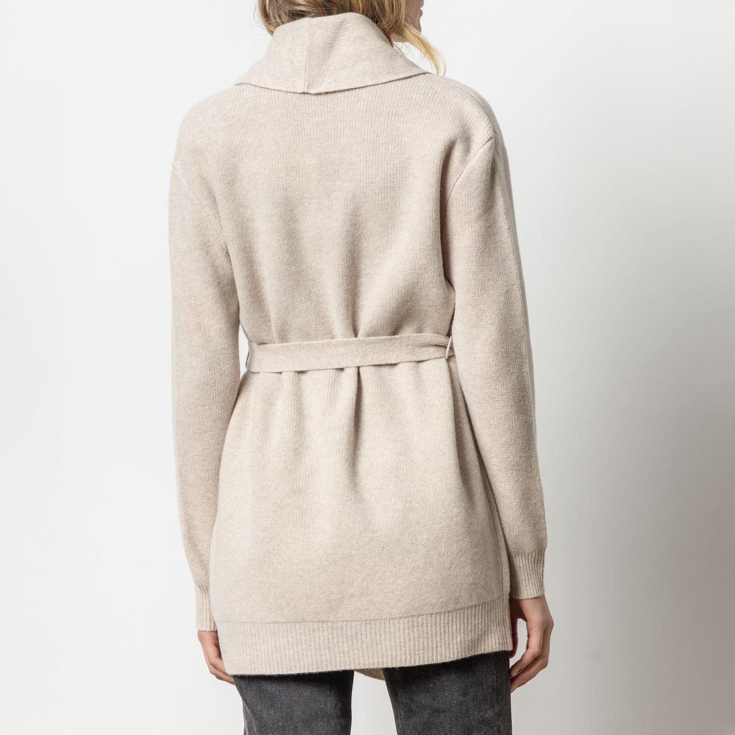 Felted Cardi Coat Sweater in Birch