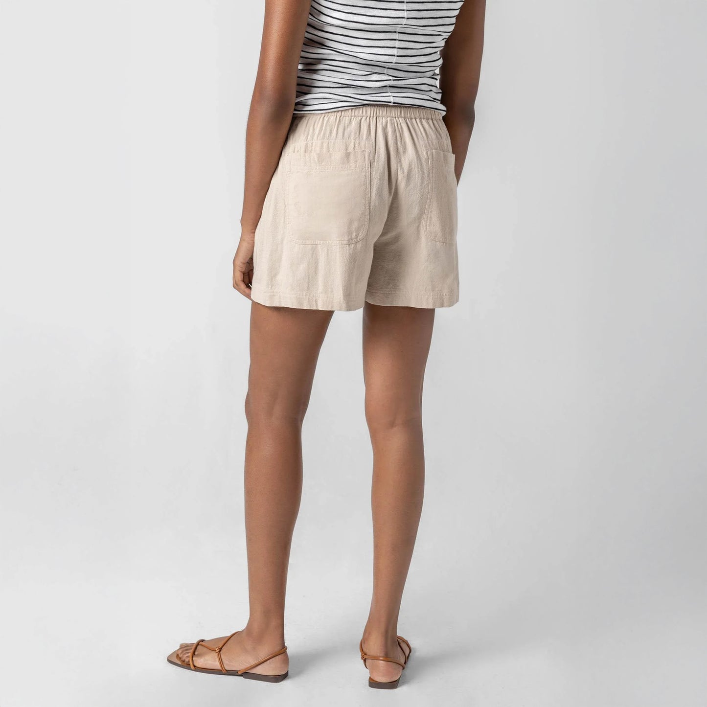 Patch Pocket Shorts in Flax