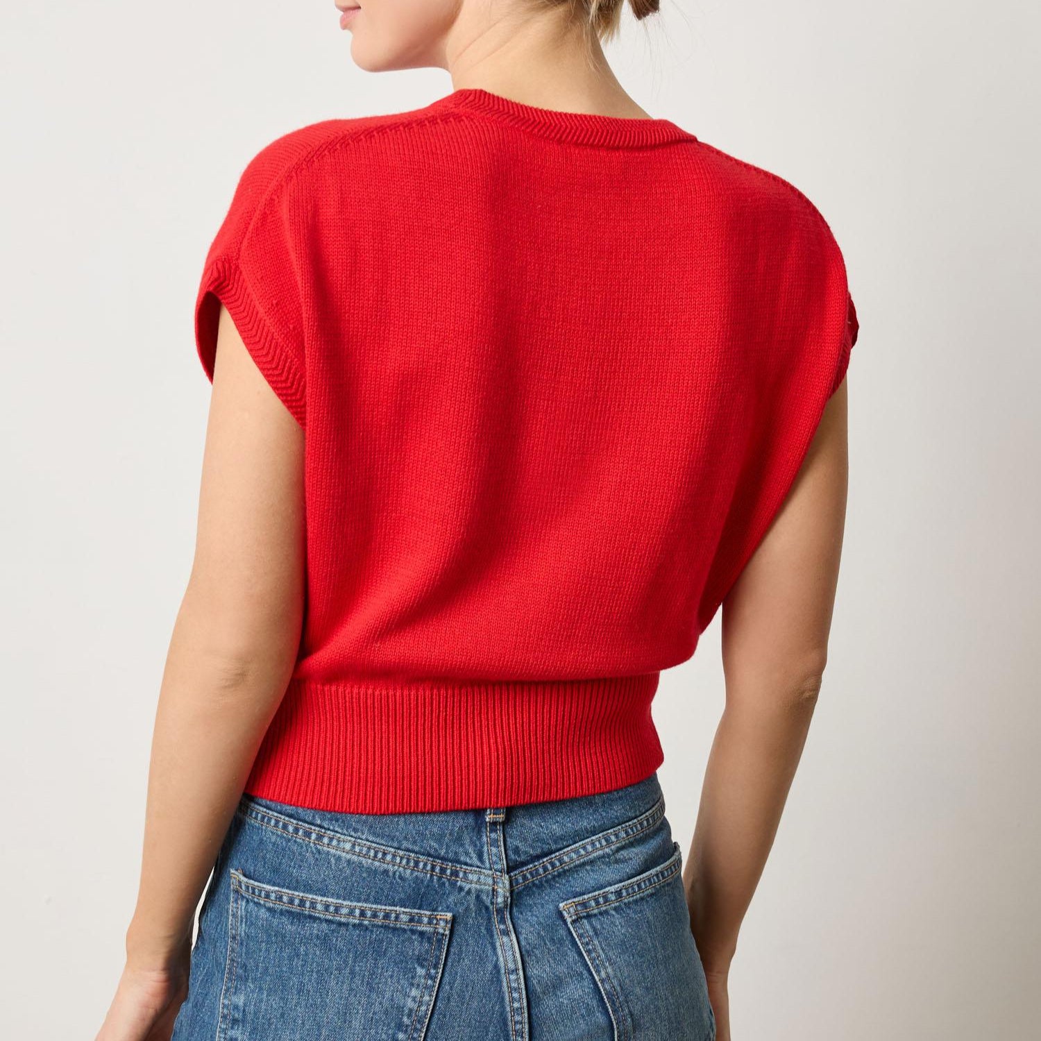 Wedge Sweater in Scarlet
