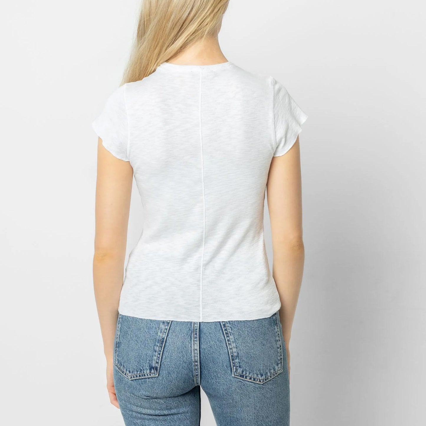 Short Sleeve Crewn Tee in White