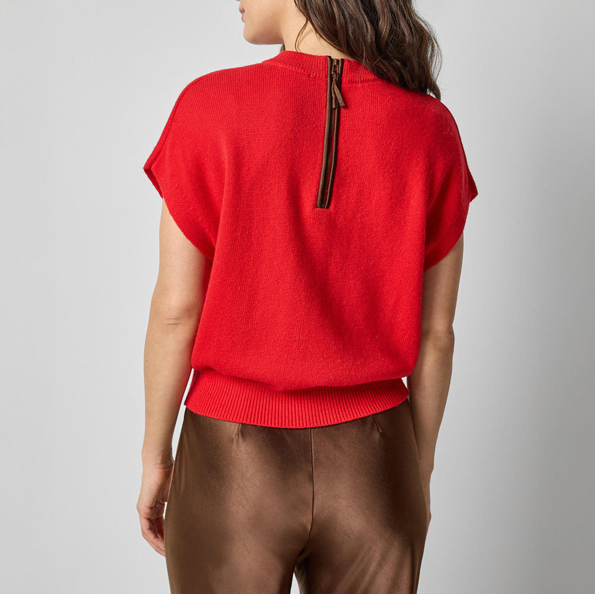 Wedge Sweater in Scarlet