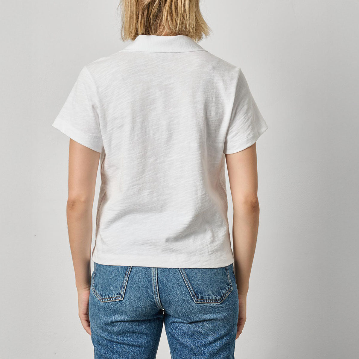 Vintage Short Sleeve Polo in White