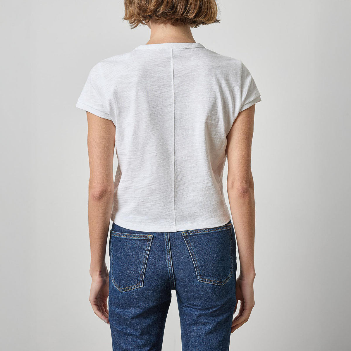 Boxy Cap Sleeve Tee in White