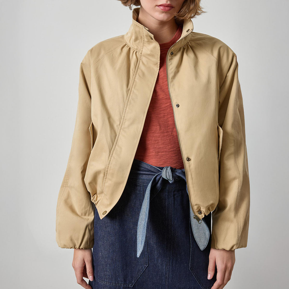 Raglan Bomber in Khaki