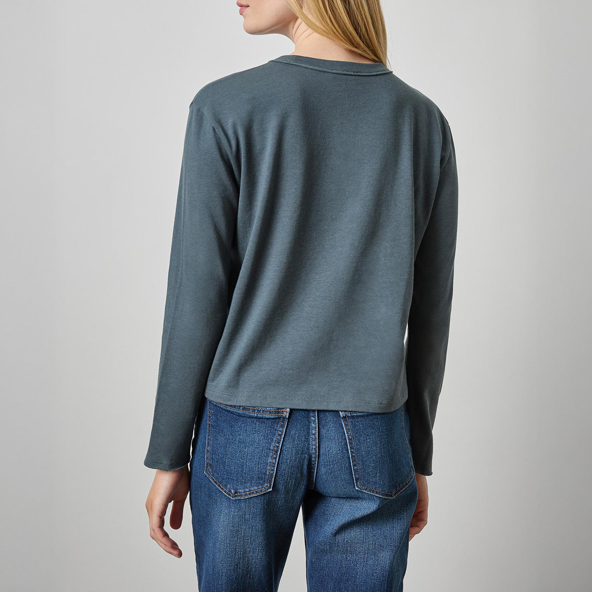 Rolled Edge Tee in Mineral
