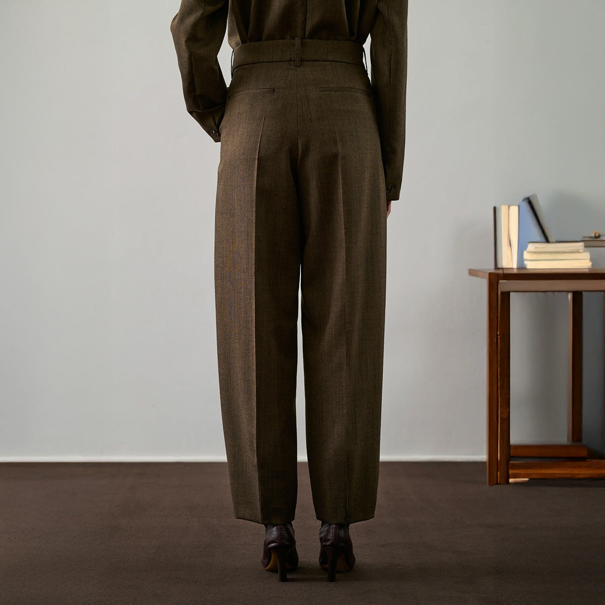 Graham Wool Trouser in Brown