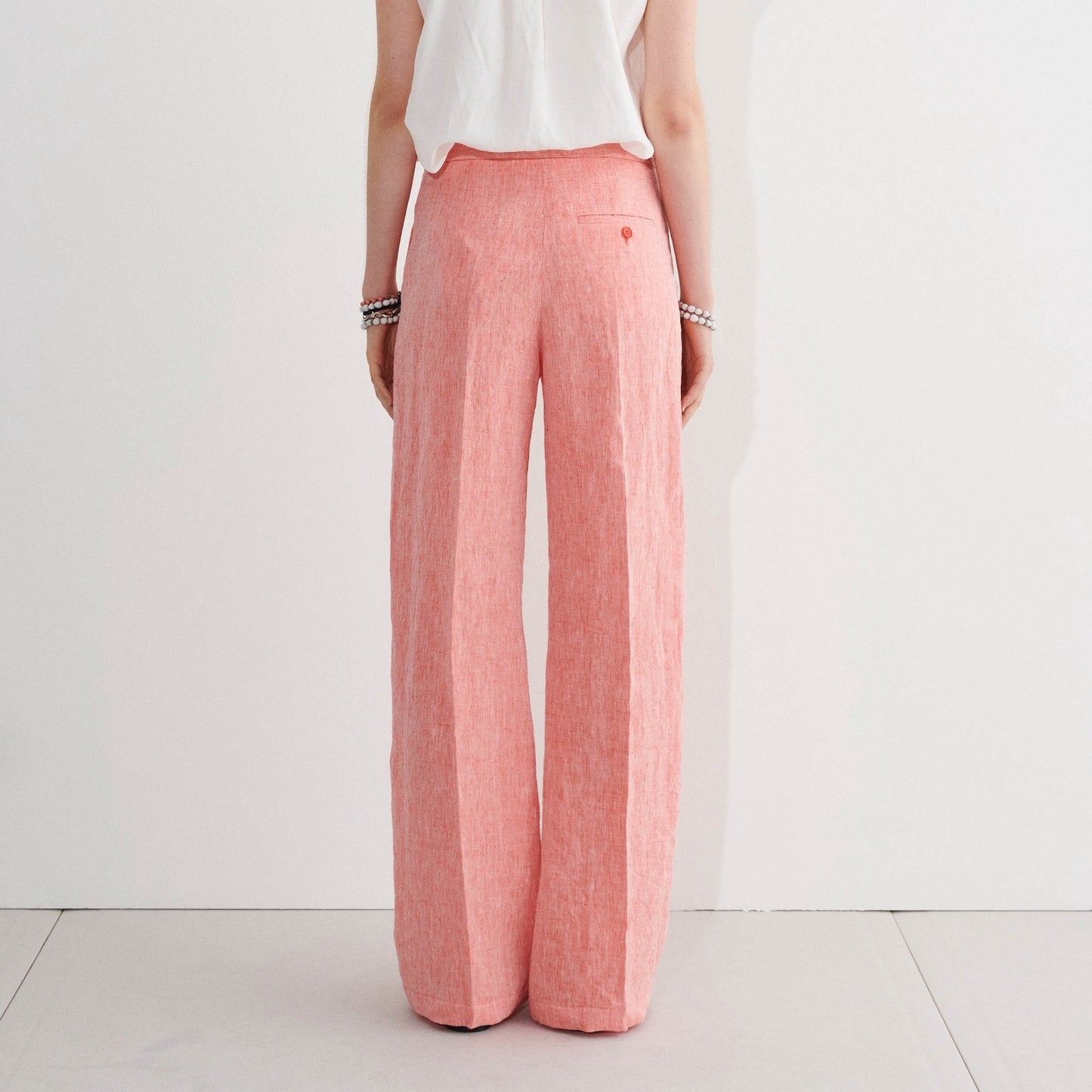 Phenyo Belted Pant in Coral Melange