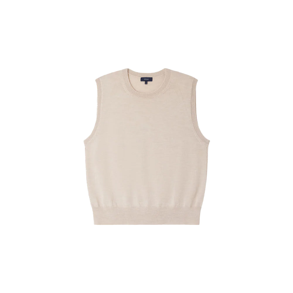 Fargo Knit Vest in Light Beige