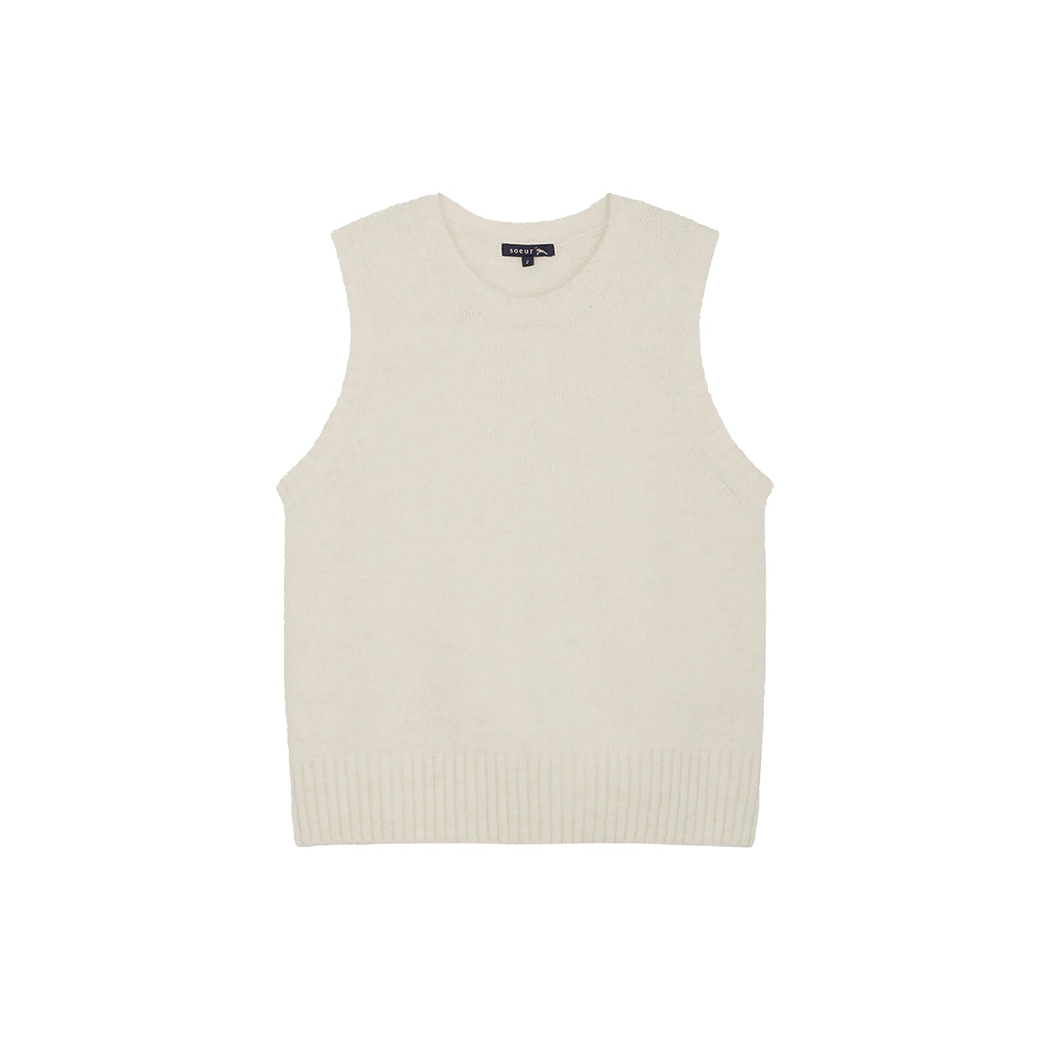 Namaste Knit Vest in Ecru