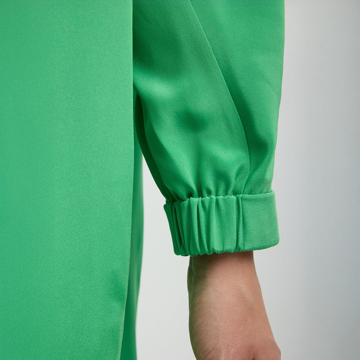 Silk Cocoon Dress in Green