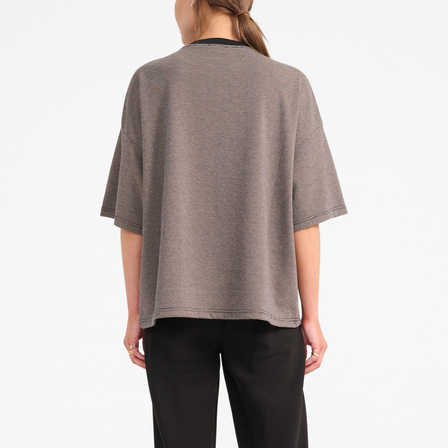 Capsule Top in Houndstooth