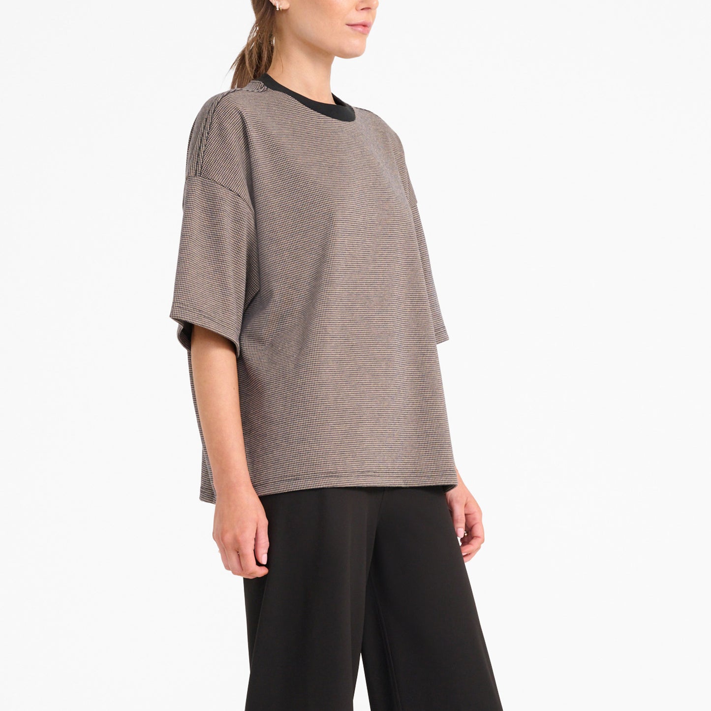 Capsule Top in Houndstooth