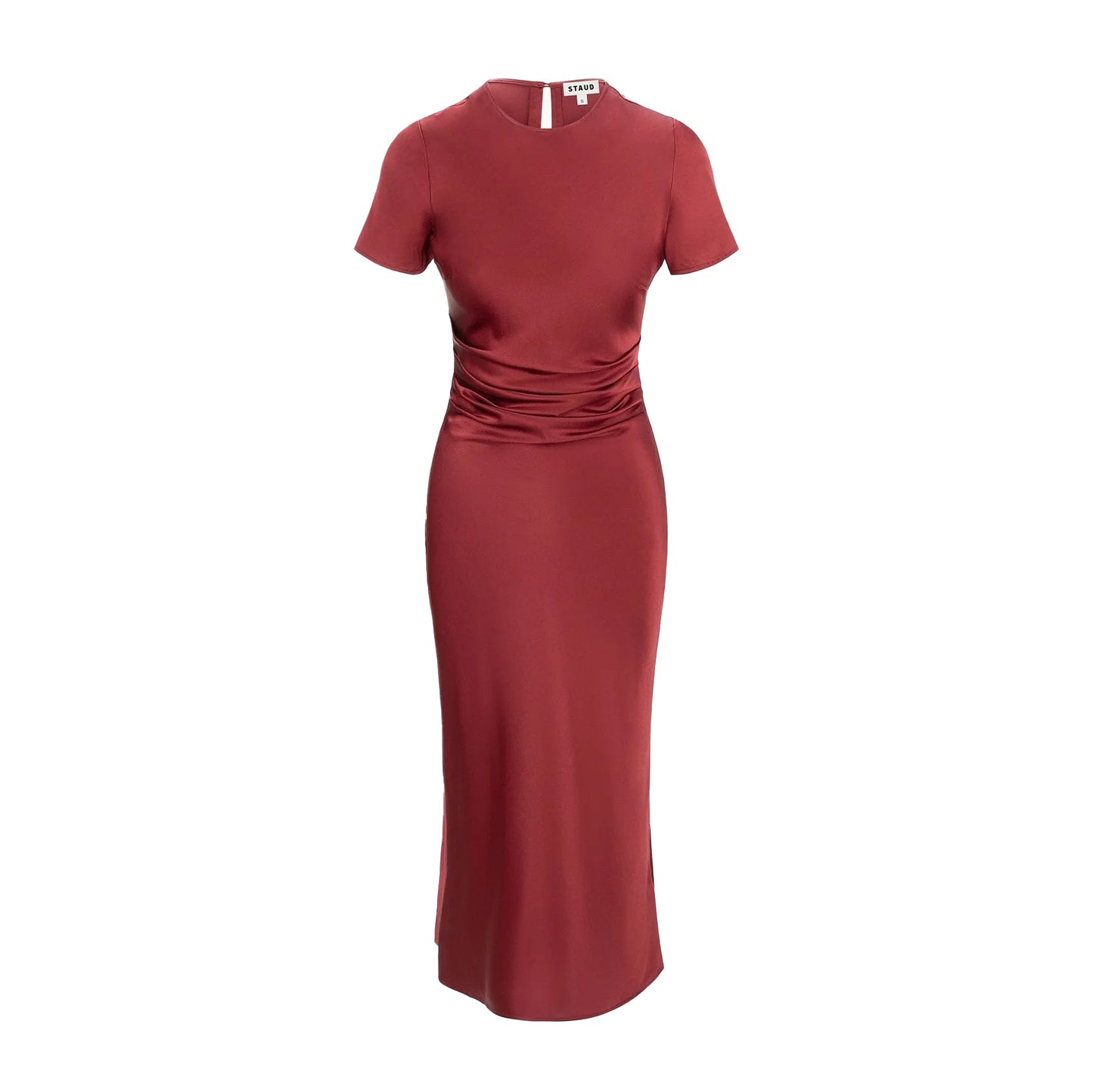 Marcel Silk Dress in Sangria