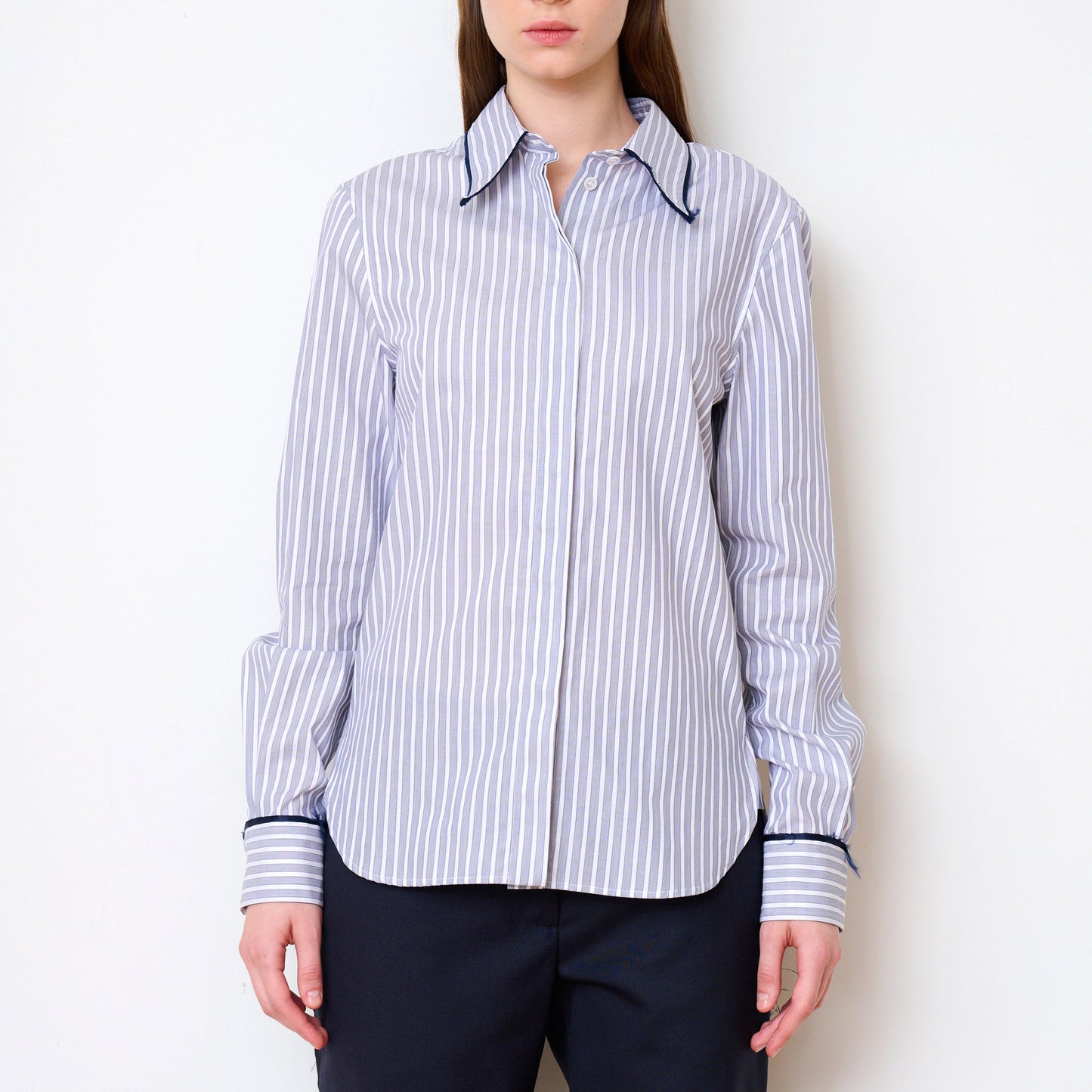 Madison Shirt in Navy Stripe