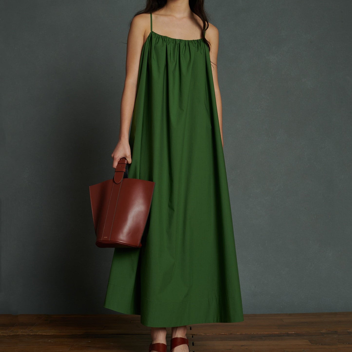 Arielle Maxi Sundress in Vert