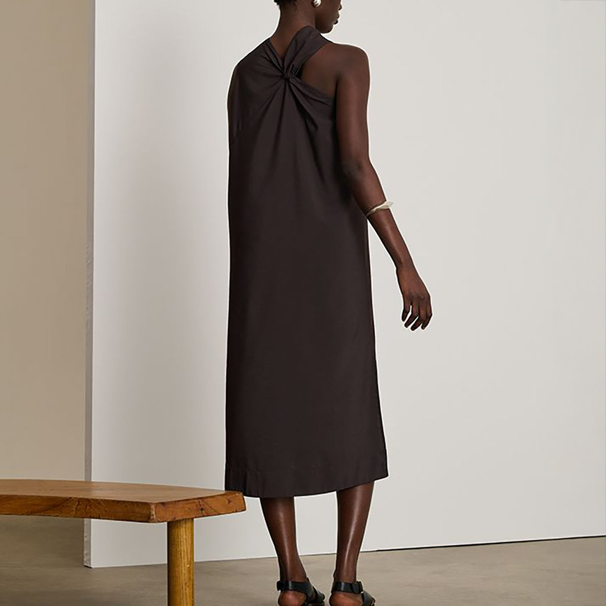 Emna Dress in Dark Brown