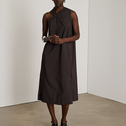 Emna Dress in Dark Brown