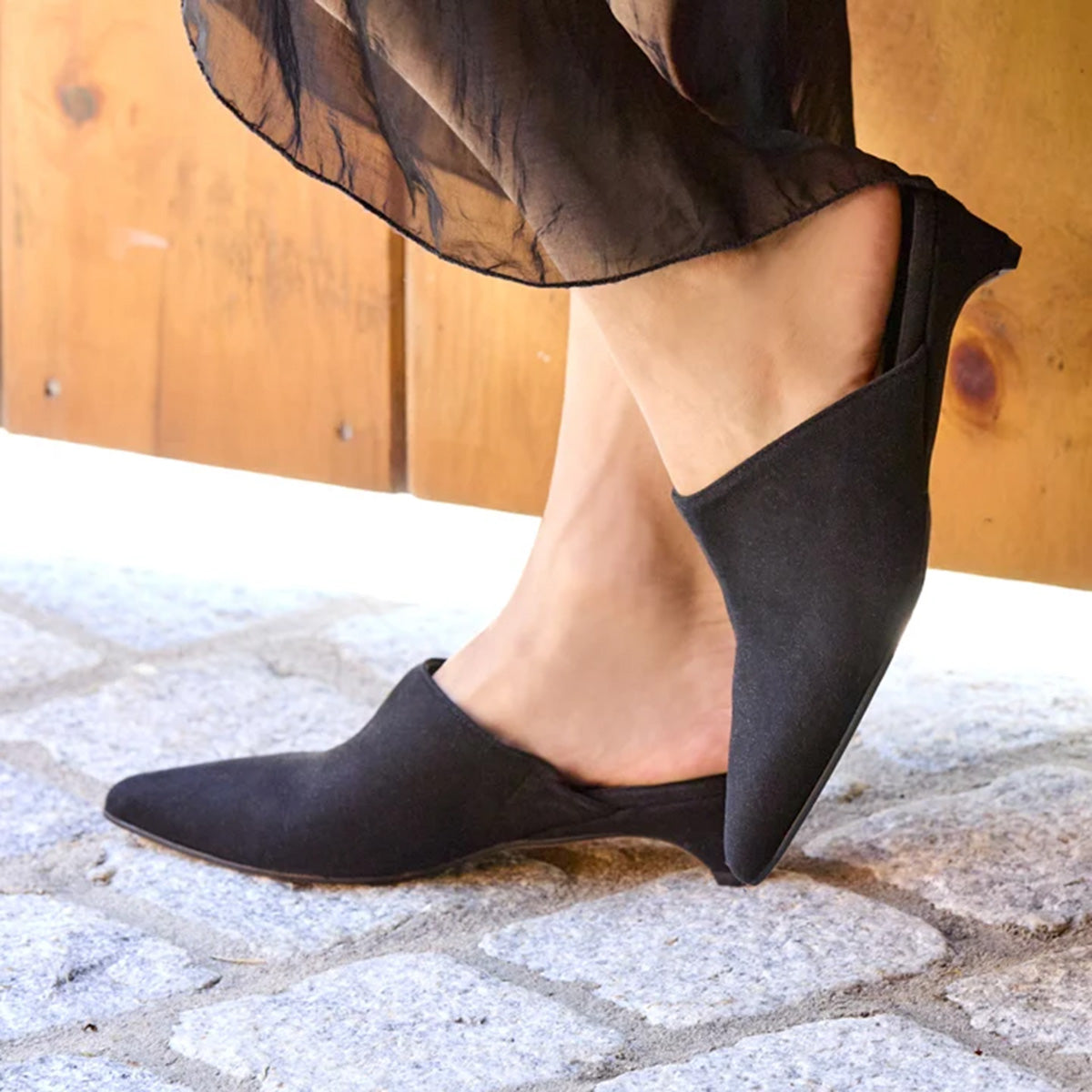 Rowan Mule in Black Suede