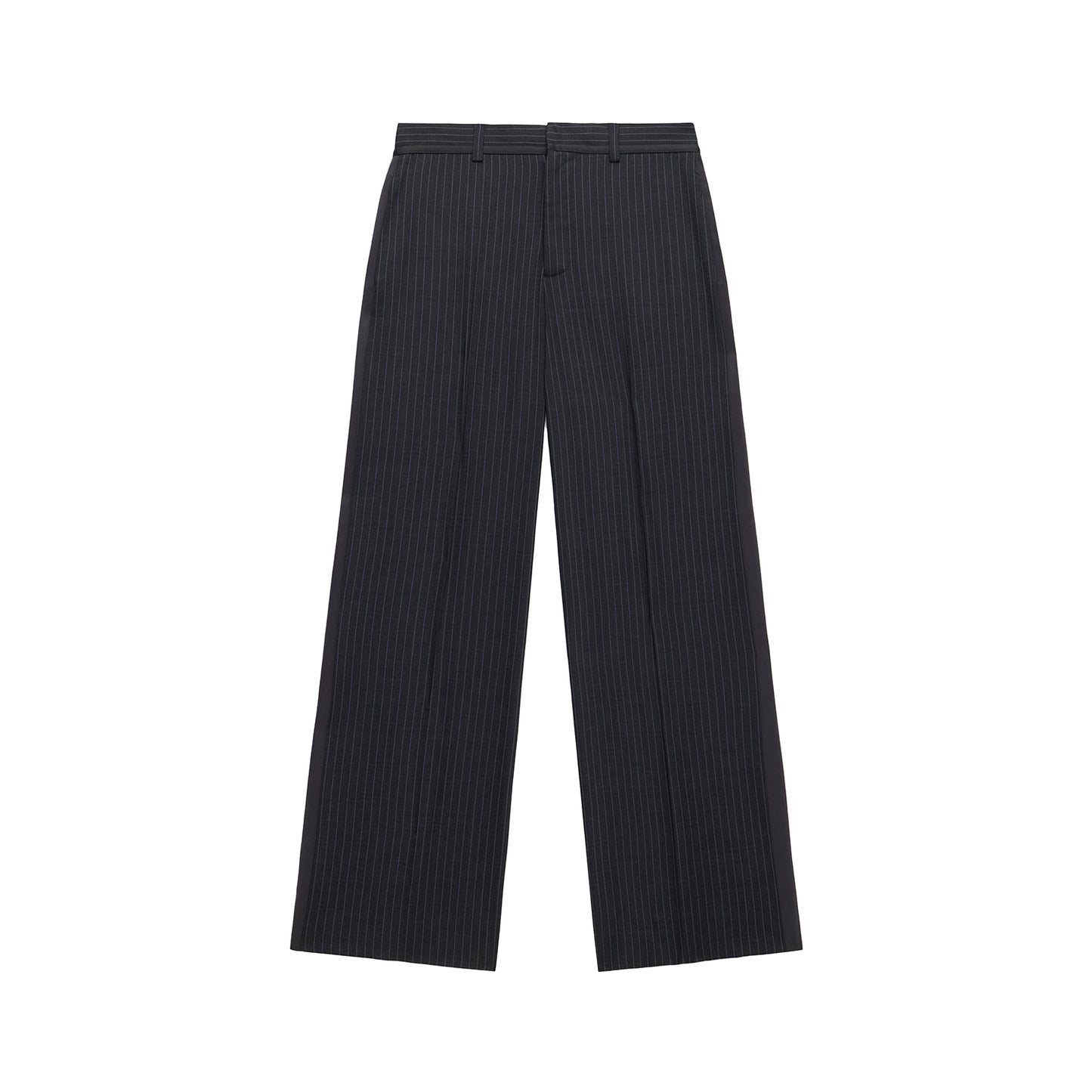 Tuxedo Trouser in Grey Pinstripe