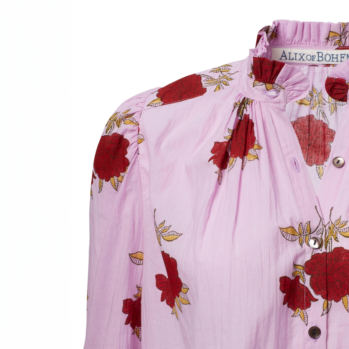 Annabel Ruby Rosette Blouse in Pink