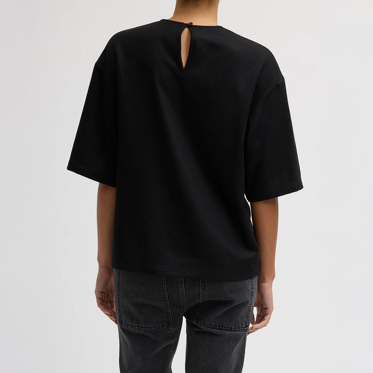 Cashmere Easy Tee in Black