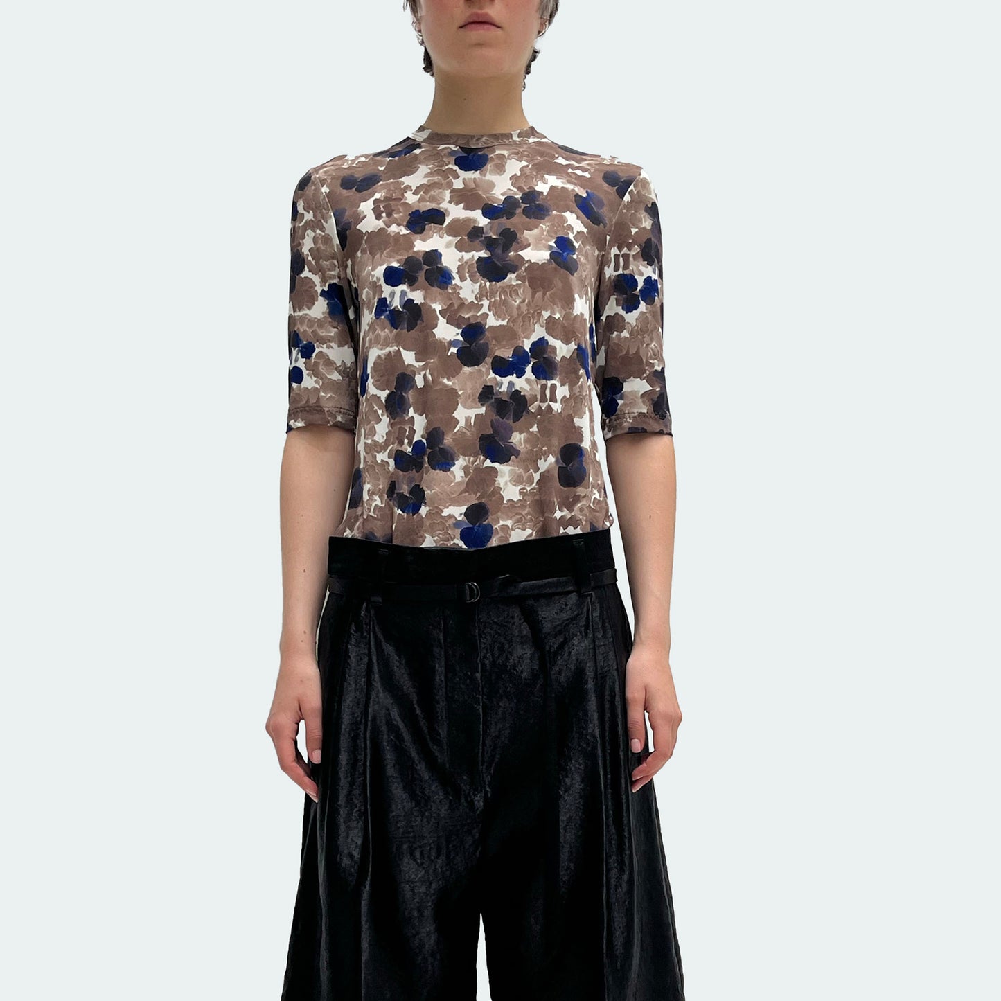 Tenah Top in Mole Blue Camellia