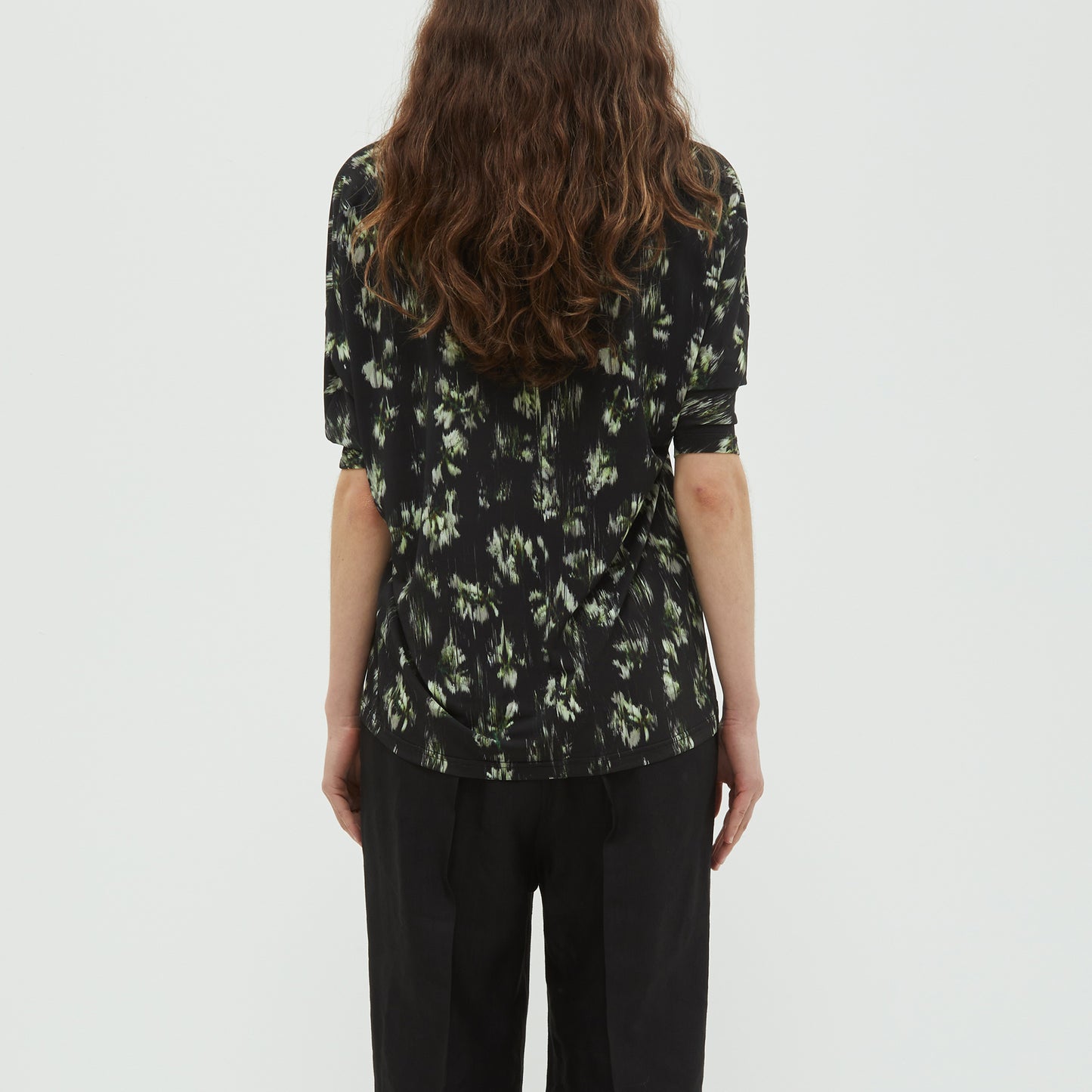 Thandi Top in Black Ikat