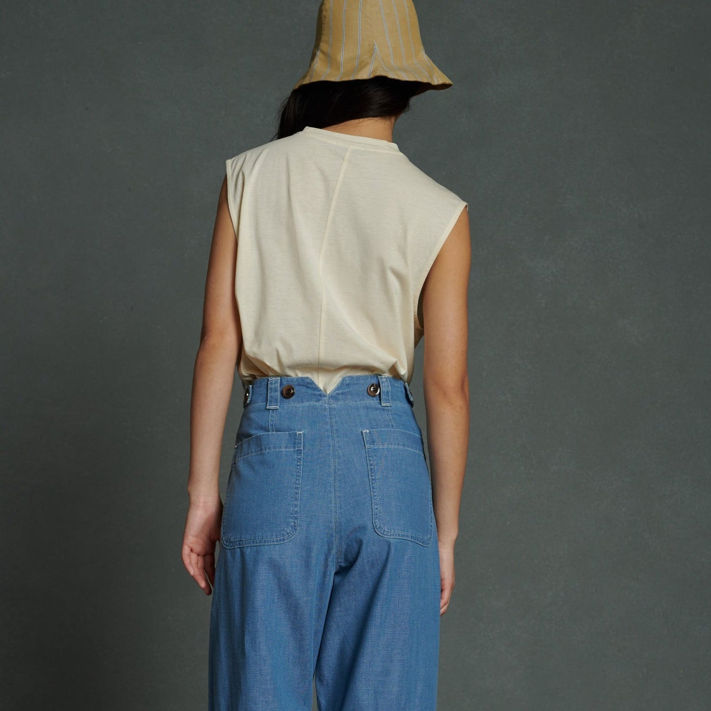 Apolline Muscle Tee in Ecru
