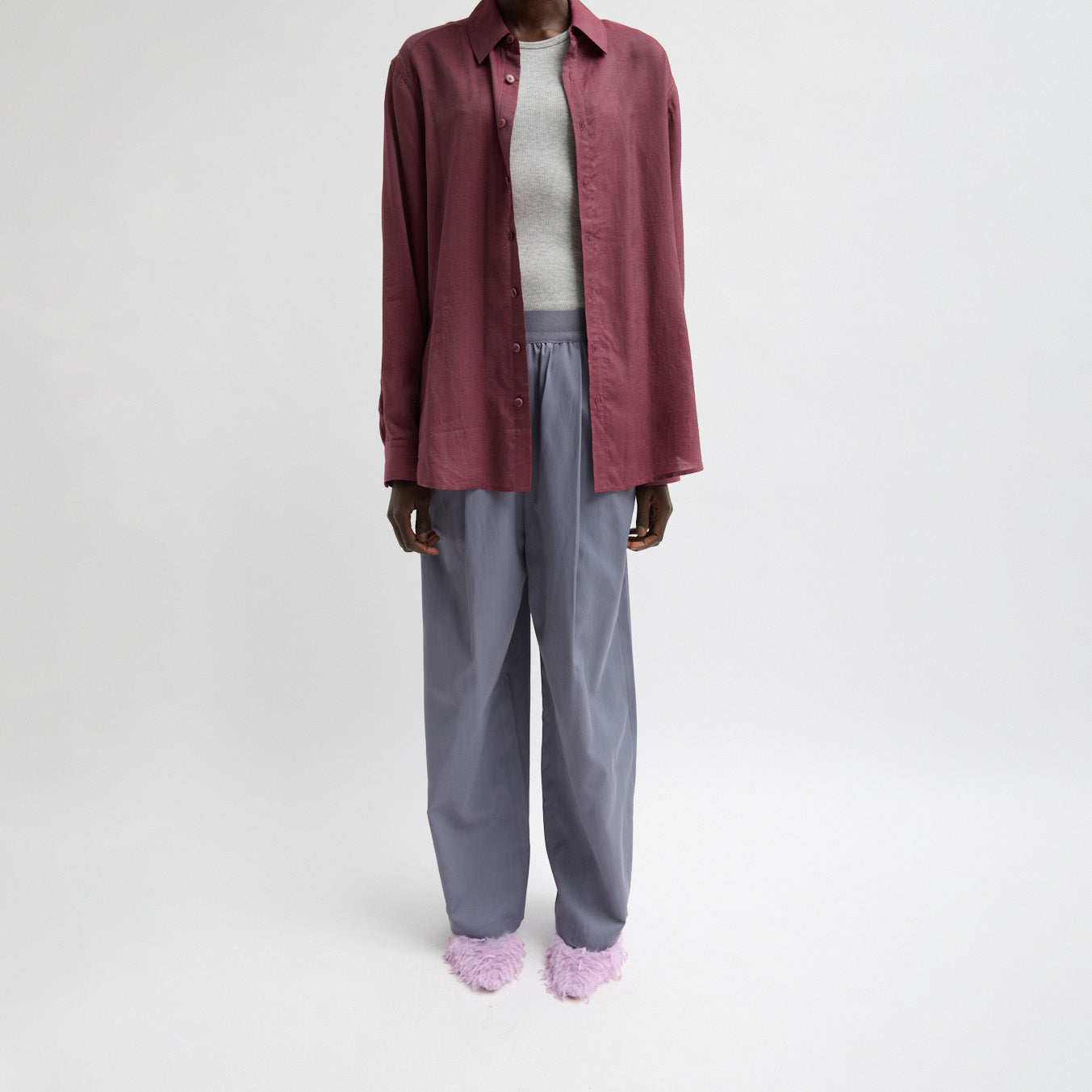 Marit Drapey Pant in Deep Violet