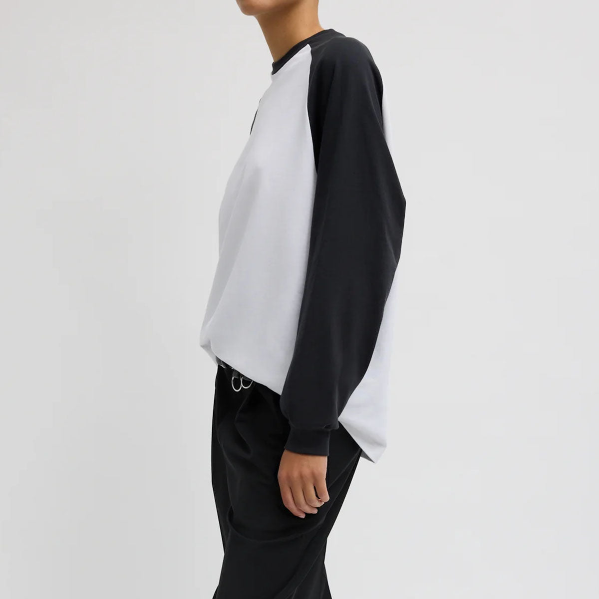 Perfect Baseball Tee in Black and White