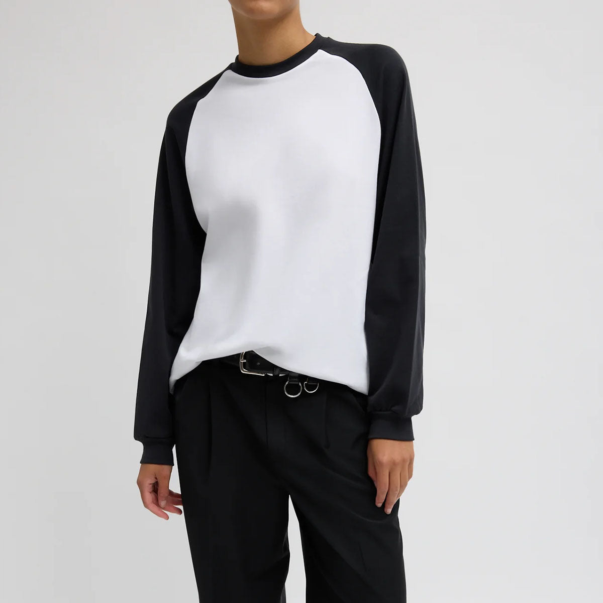 Perfect Baseball Tee in Black and White
