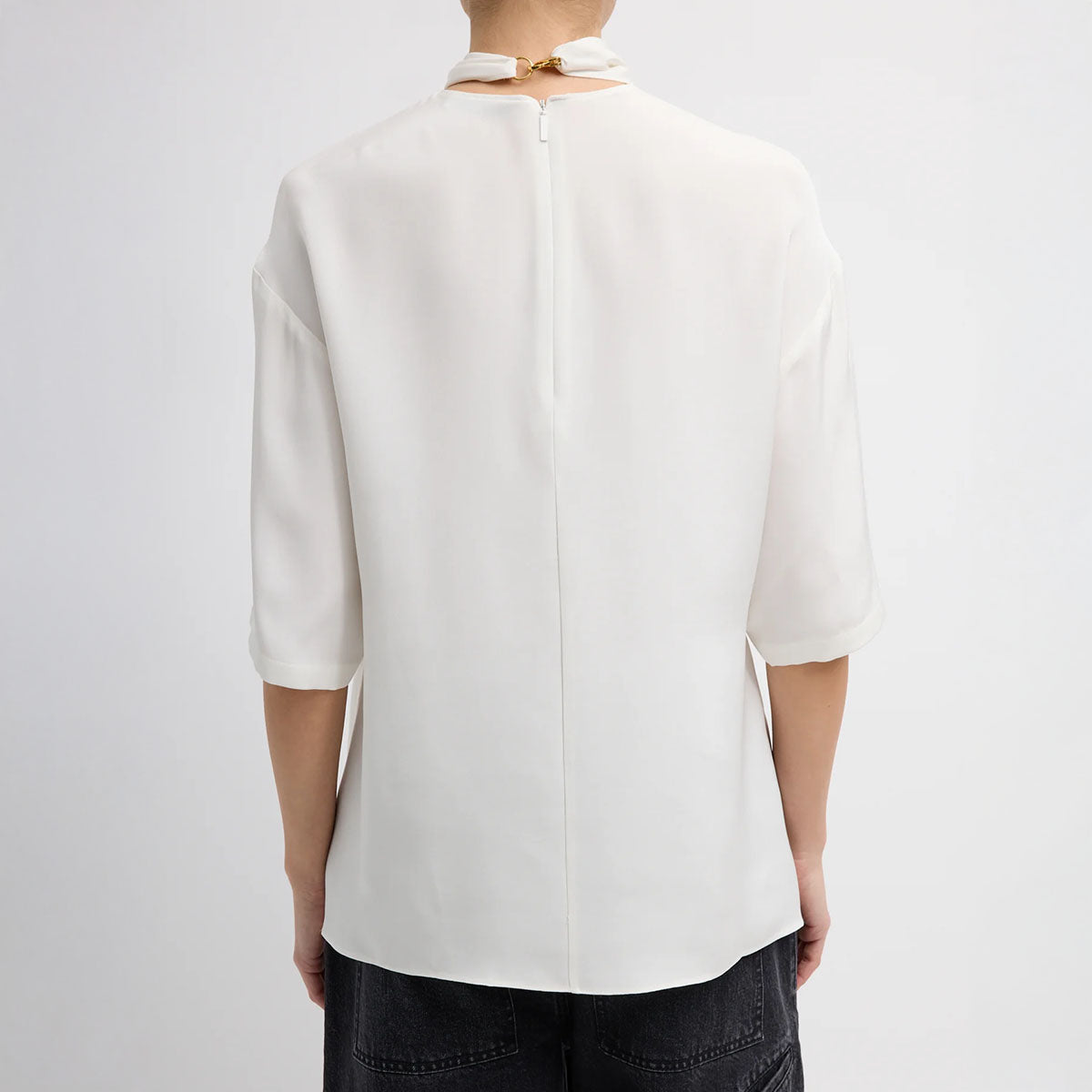Tie Front Top in Ivory