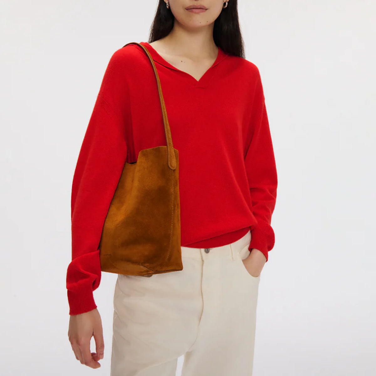 Small Everyday Cabas Handbag in Saddle