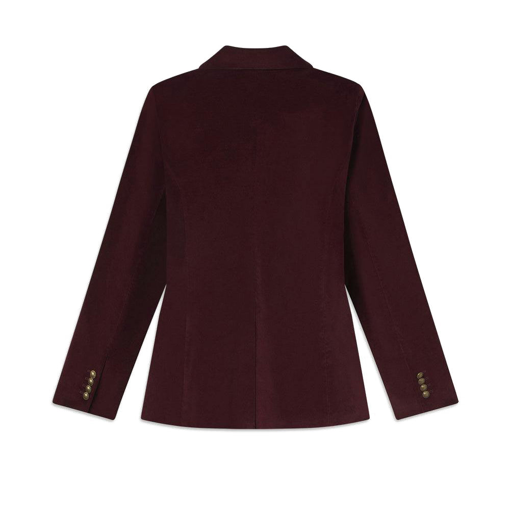 Everyday Velvet Blazer in Wine