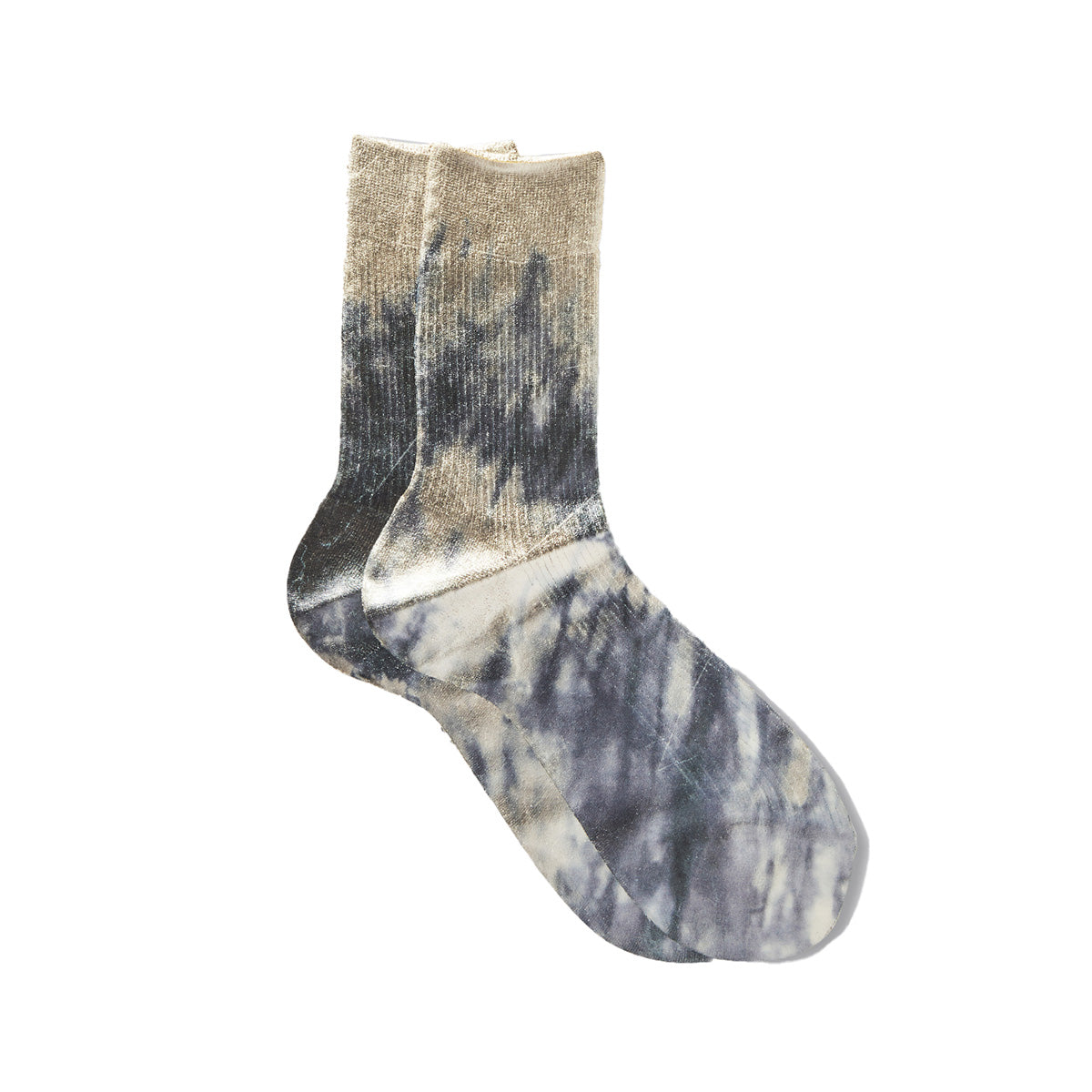 Tie Dye Laminated Socks in Navy