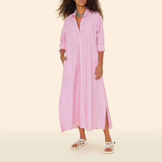 Boden Dress in Berry Pink Stripe