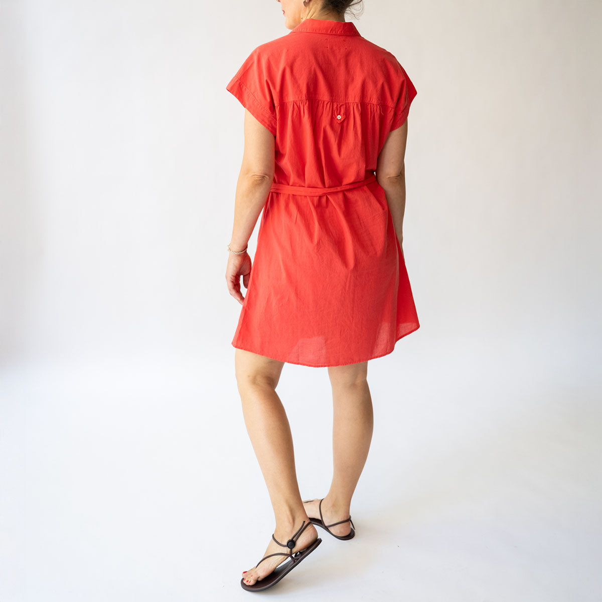 Eliza Dress in Red Sky