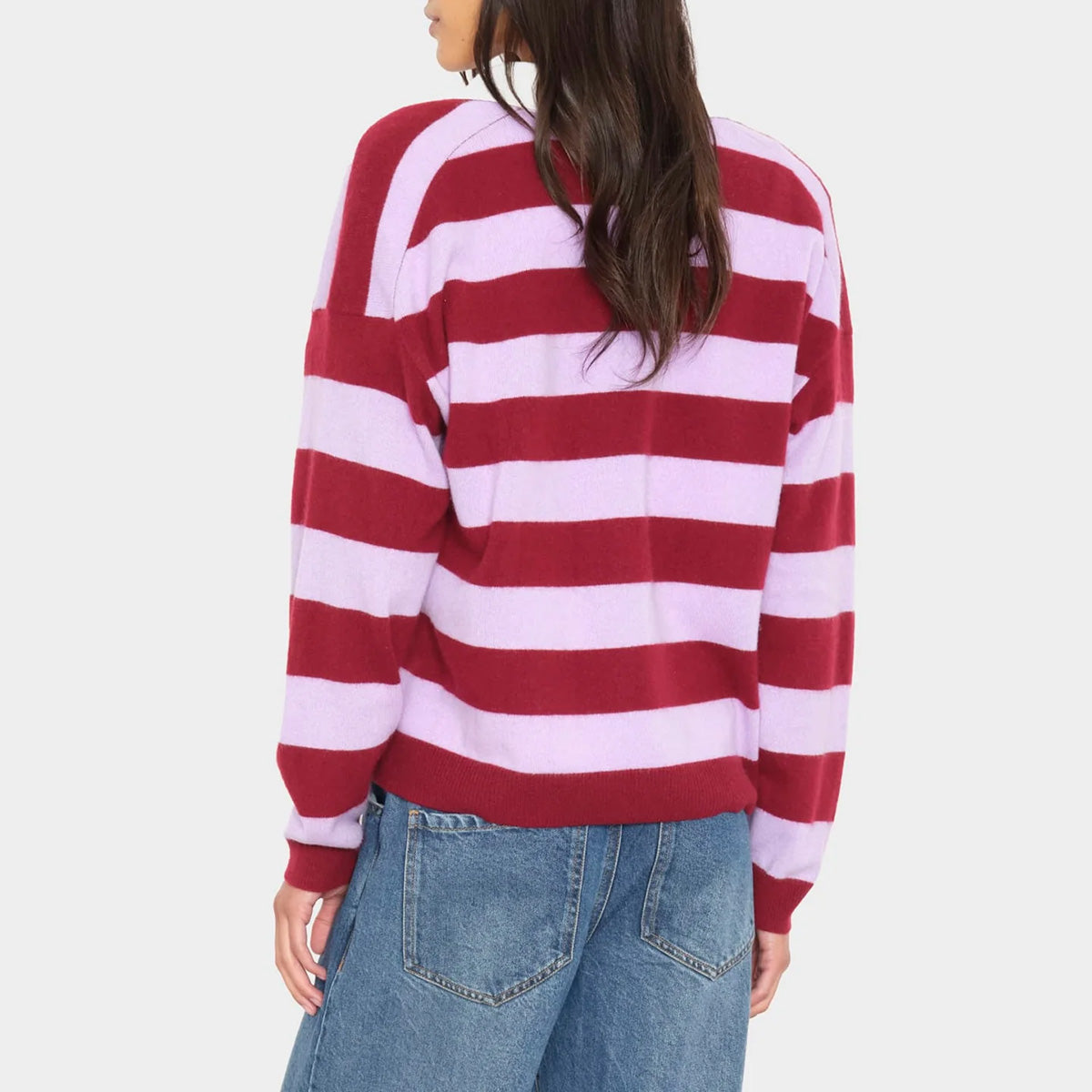 Braxton Sweater in Garnet Petal