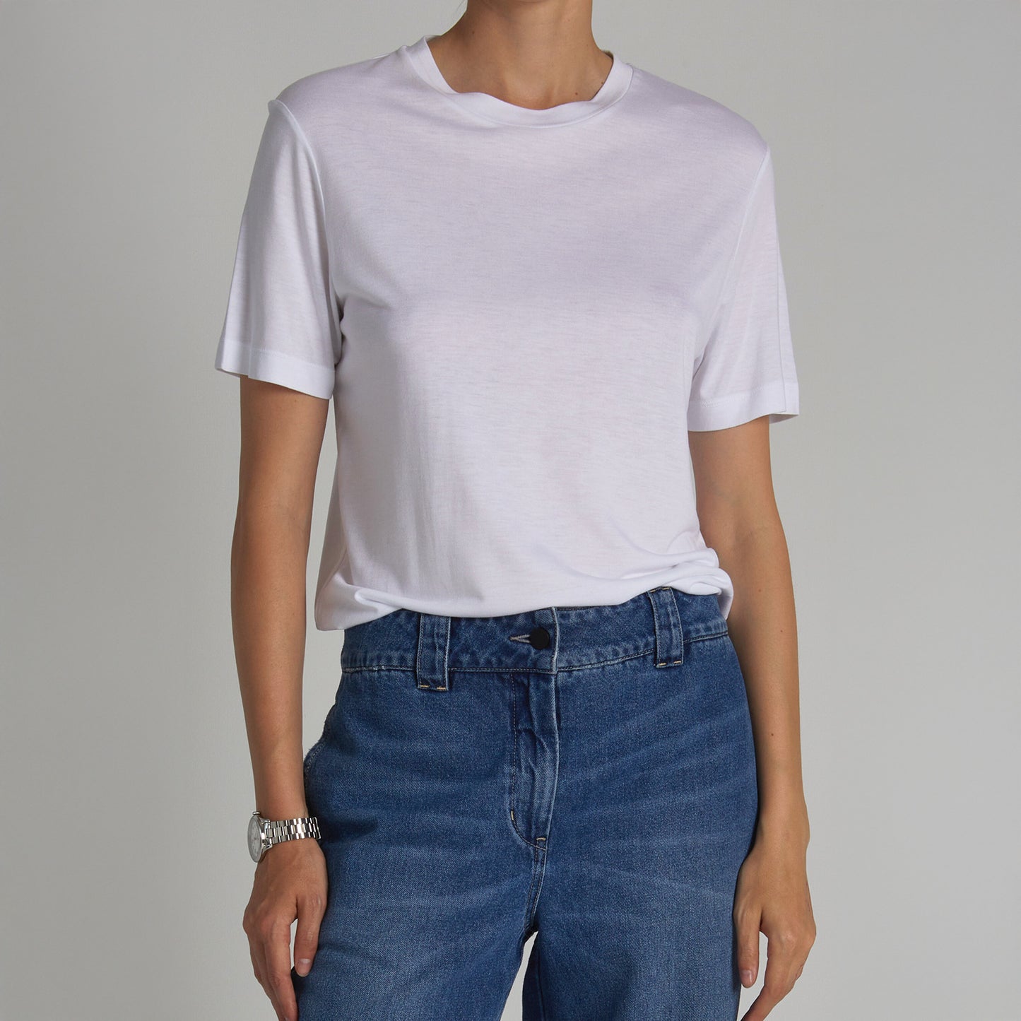 Zola Crewneck Tee in White