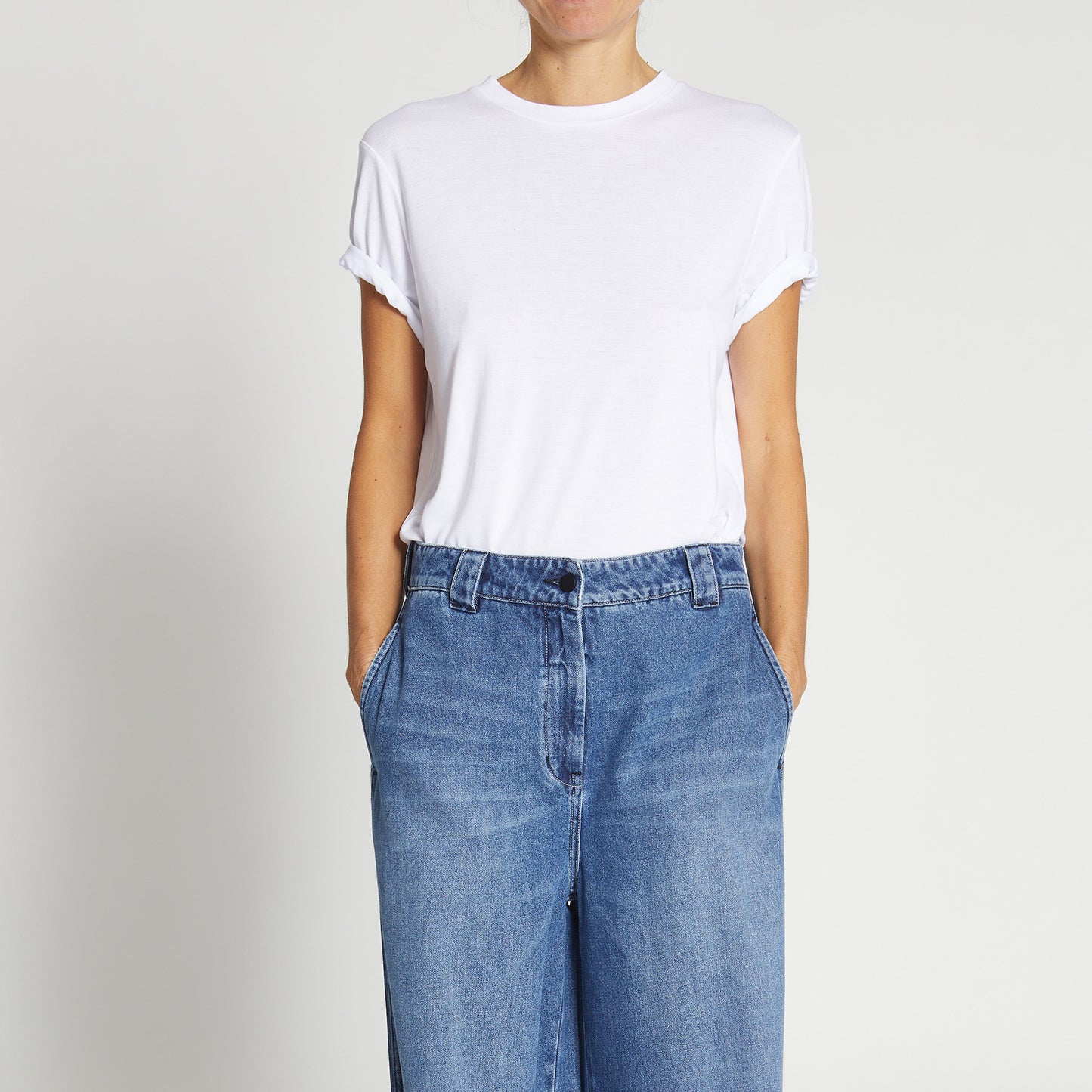 Zola Crewneck Tee in White